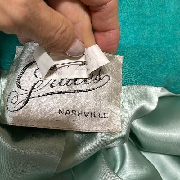 Vtg Fleurette of California green oversized short coat - Picture 8 of 13